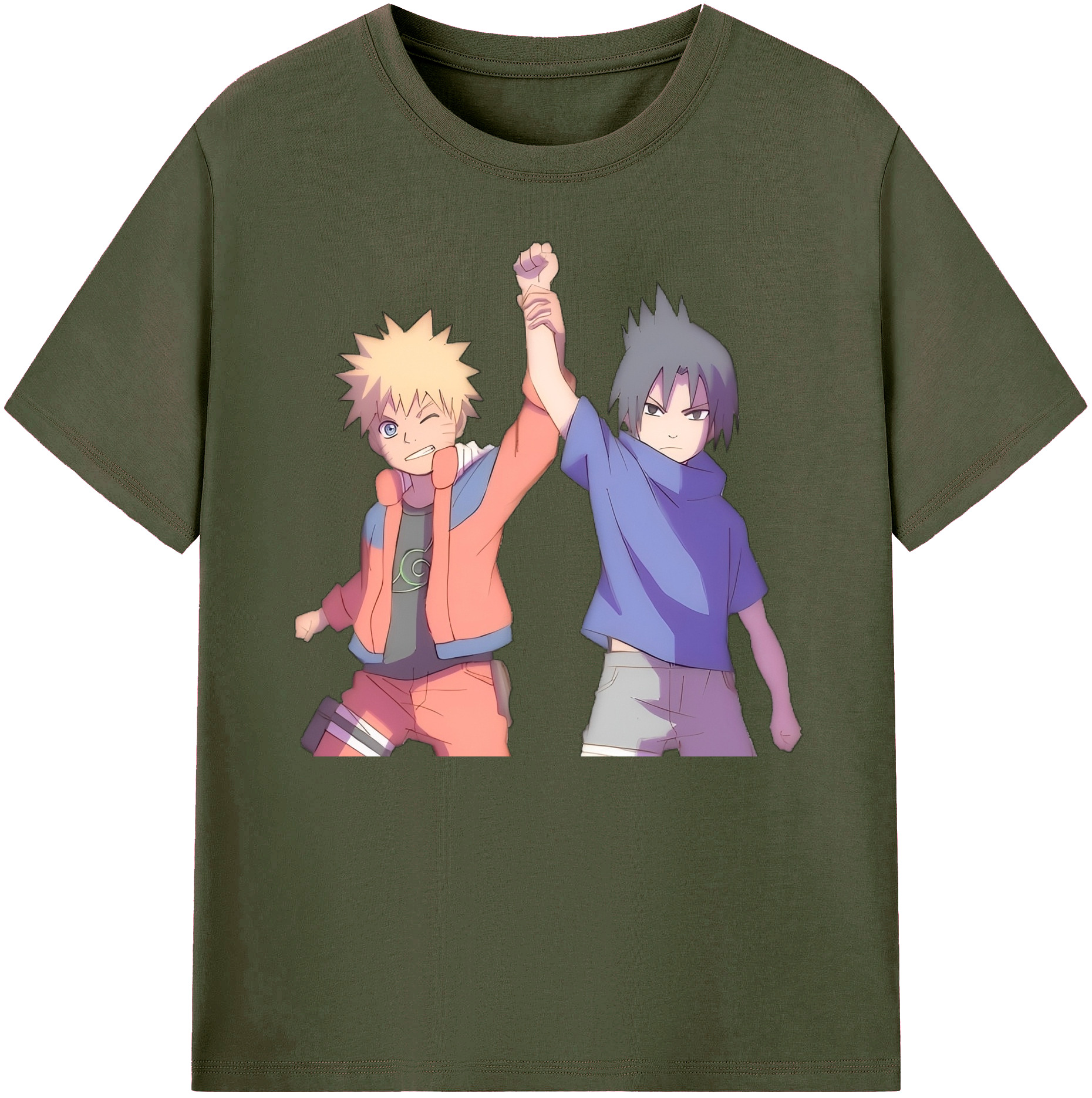 （画像用） NARUTO -ナルト- うちは サスケ Uchiha Sasuke 綿100％ メンズ半袖Tシャツ｜肌触りやわらか＆通気性